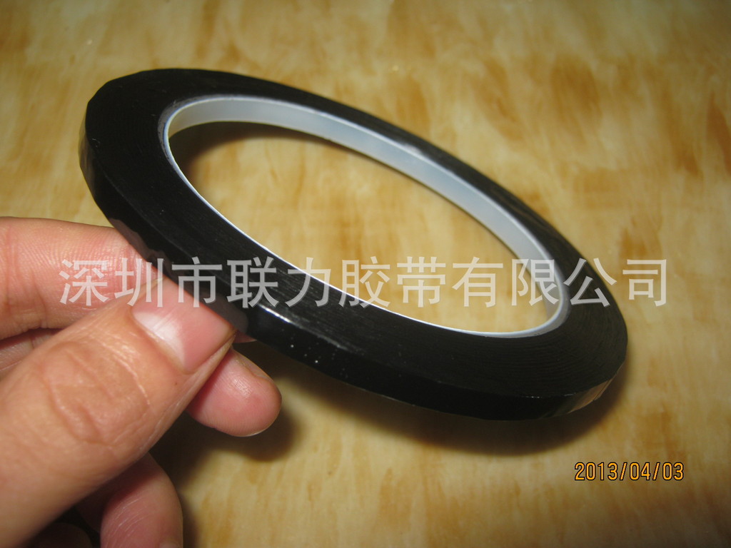 联力黑色玛拉胶带 变压器胶带 黑色绝缘胶纸 5MM*66M 可任意规格
