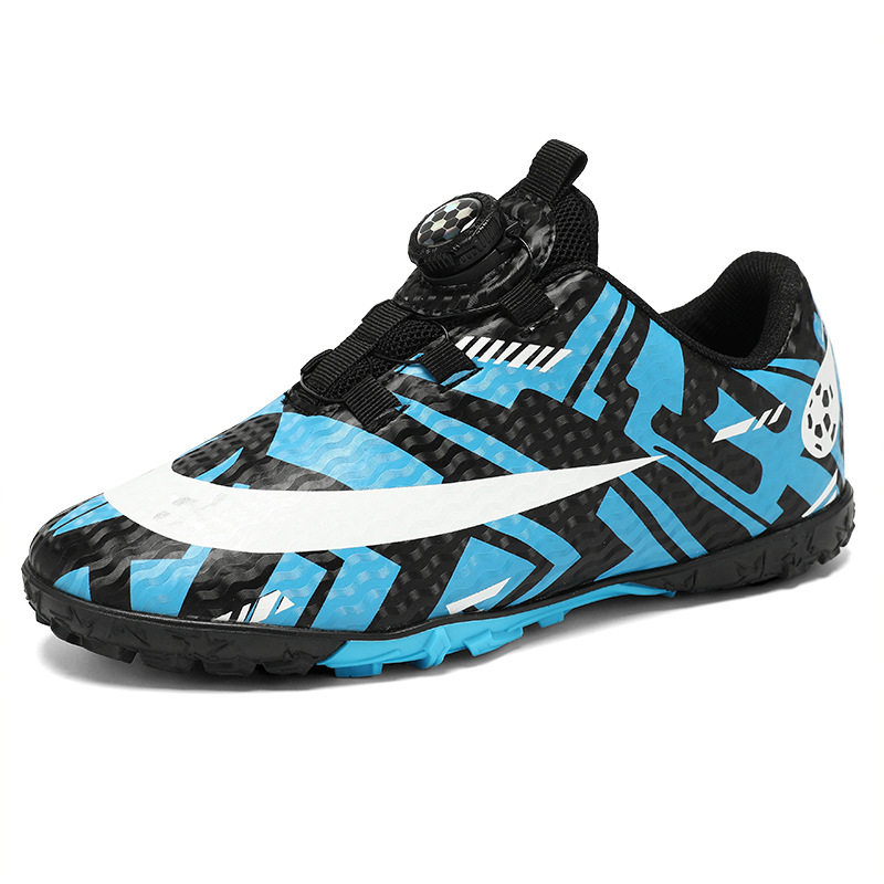 Baochuan2025 nuevos zapatos de fútbol para niños botón giratorio para niños TF zapatos de entrenamiento de fútbol transfronterizos