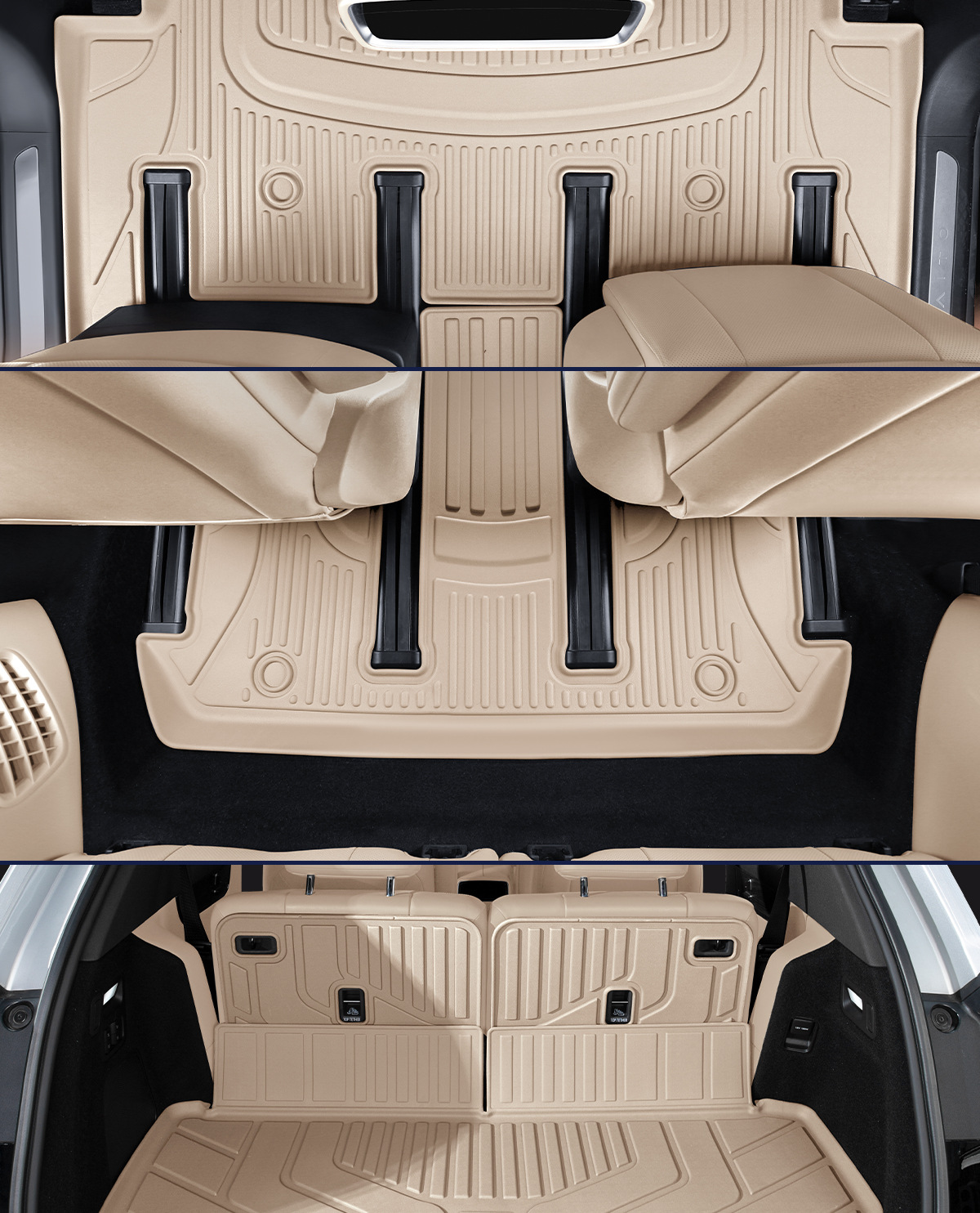 Car floor mats for AITO M9, TPE, double layer