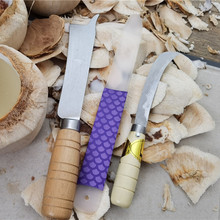 椰子蛋软刀椰壳刀开口手动蛋软刀取开椰子挖刀工具开壳器