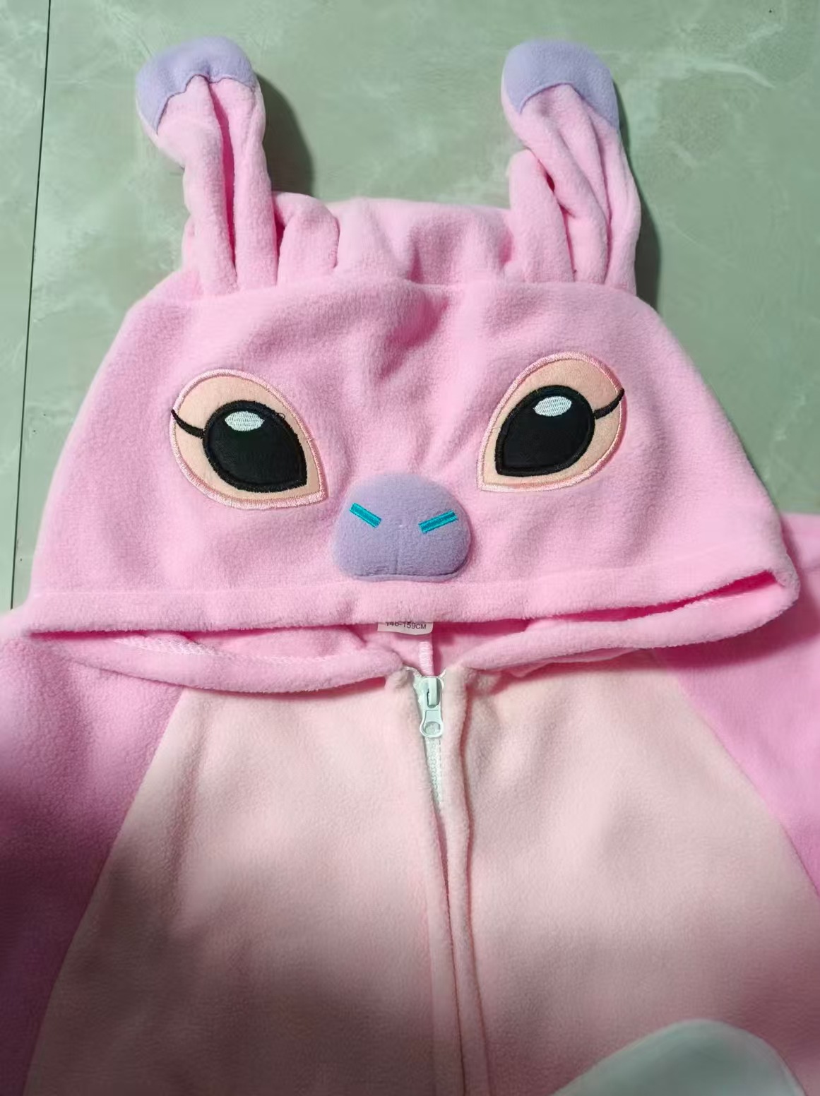 Pijamas de una pieza de animales de dibujos animados de vellón polar de Halloween Pudín en polvo azul Stitch pareja ropa de casa ropa de actuación