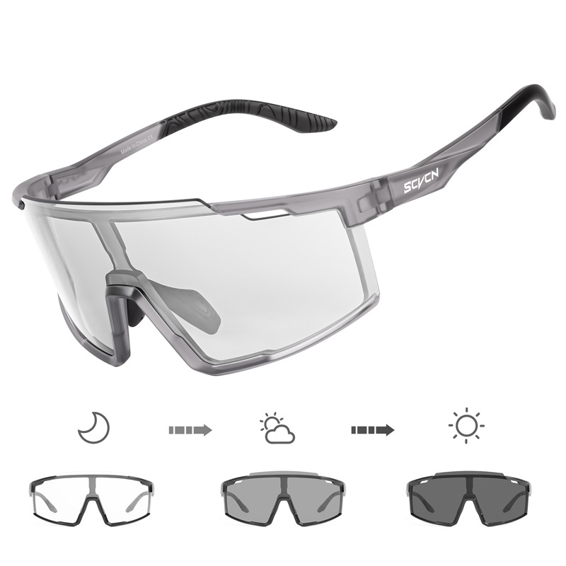 Gafas de Ciclismo Deportivo de PC, Cortavientos con Puente Nasal Ajustable, para Ciclismo de Carretera y Montañismo