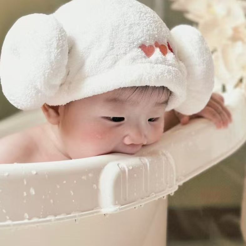 Croissant shower cap [milk white] [not pure white] / 23*13cm
