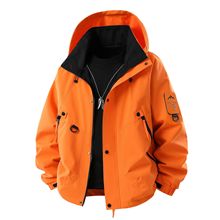 山系户外冲锋衣机能工装连帽夹克外套宽松休闲防风防水冲锋夹克男