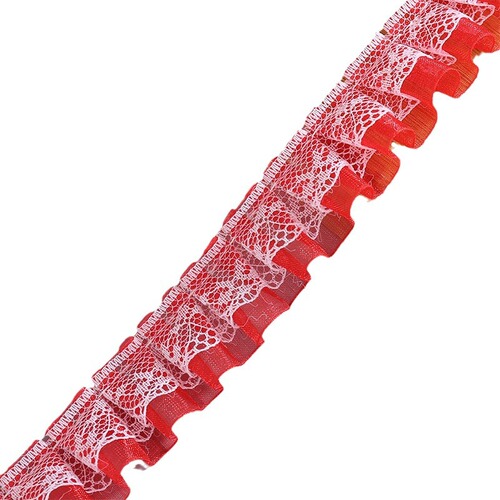 Colorful double-layer pleated lace snow gauze lace belt clothing accessories handmade diy curtain skirt lace belt wholesale