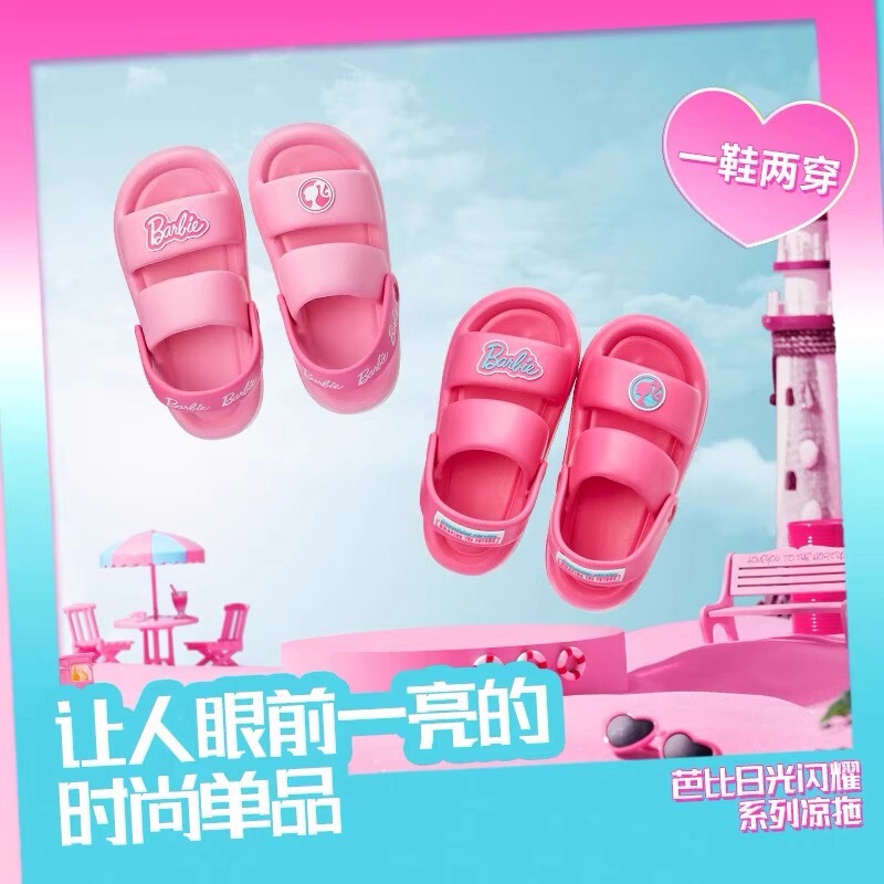 MINISO Famous and Excellent Barbie Sunlight Shine Series Sandals Non-slip Cute Outer Wear Women's Beach Shoes Slippers MINISO Famous and Excellent Barbie Sunlight Shine Series Sandals Non-slip Cute Outer Wear Women's Beach Shoes Slippers