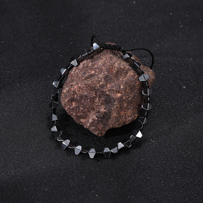 250g Weight Hematite Pendant Material Drawstring Bracelets Classification rope, Hematite Chain Material Beaded Chain, Woven Chain Chain Type Daily, Street Occasion black gallstone Material Geometric Pattern All Seasons Season Men's Gender Streetwear Style Streetwear Geometric Black Gallstone Men's Drawstring Bracelets Men Beaded Bracelets 13