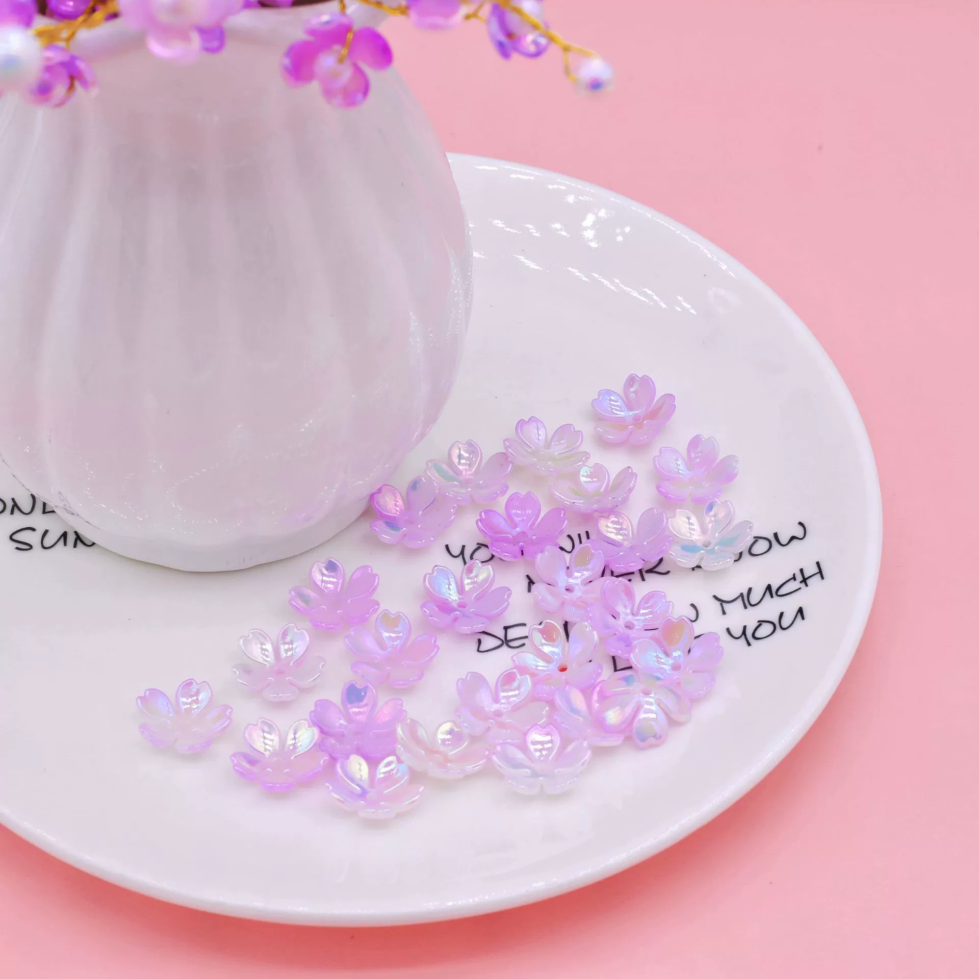 Acrylic accessories handmade, accessory, gradient