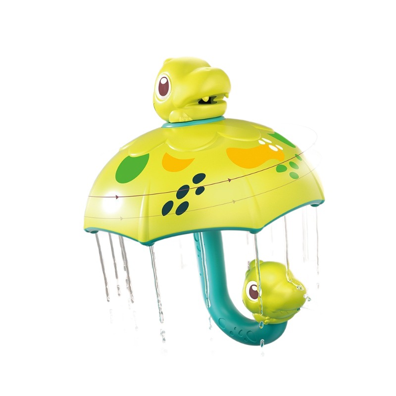 Transfronterizo Amazonas dinosaurio paraguas divertida ducha de agua de Navidad rociador baño girar juguetes de baño interactivo padre-hijo