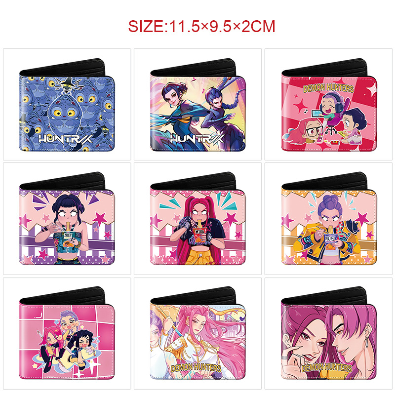 New K-Pop Witch Hunters pu leather 20% off short wallet cross-border…