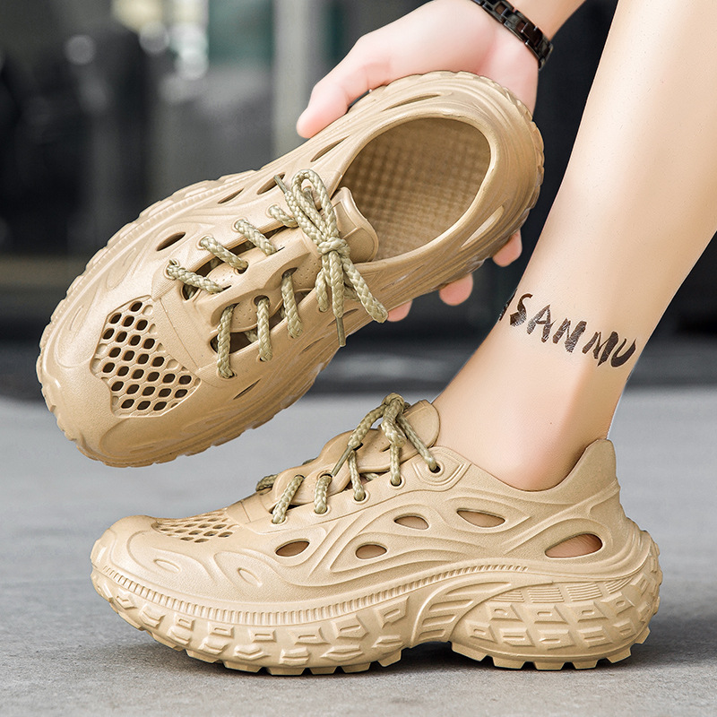 Verano nuevo hombre EVA grueso y suave al aire libre agujero zapatos casuales vacíos zapatos deportivos para hombres zapatos de nadar antideslizantes