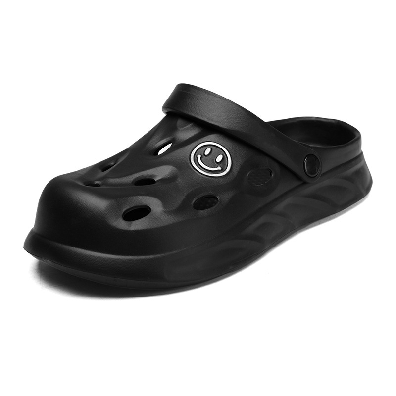 Moda de verano para parejas zapatos de agujero transfronterizos EVA de alta elasticidad, zapatillas de playa para dos exteriores