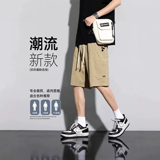 夏季薄款美式潮牌时尚工装短裤男士速干宽松直筒休闲运动裤五分裤