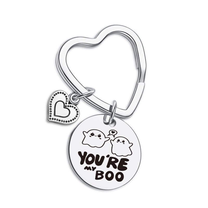 Ghost keychain stainless steel for St. Valentine's Day