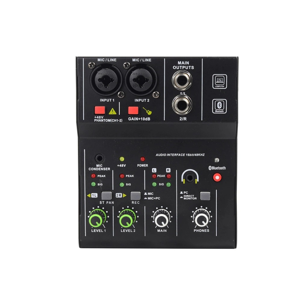 Transfronterizos 2 - 4 - 6 mezcladores profesionales pequeños Bluetooth con efecto de reverberación micrófono K-canción reunión de rendimiento de escenario