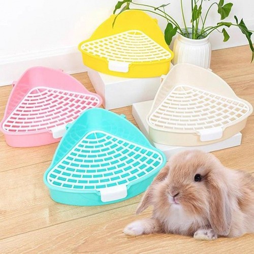 (Complimentary Shipping) Small Pet-Specific Toilet, Non-Clogging Triangular Toilet, Mini Urinal for Small Animals, Hamster, Rabbit, Guinea Pig Litter Box