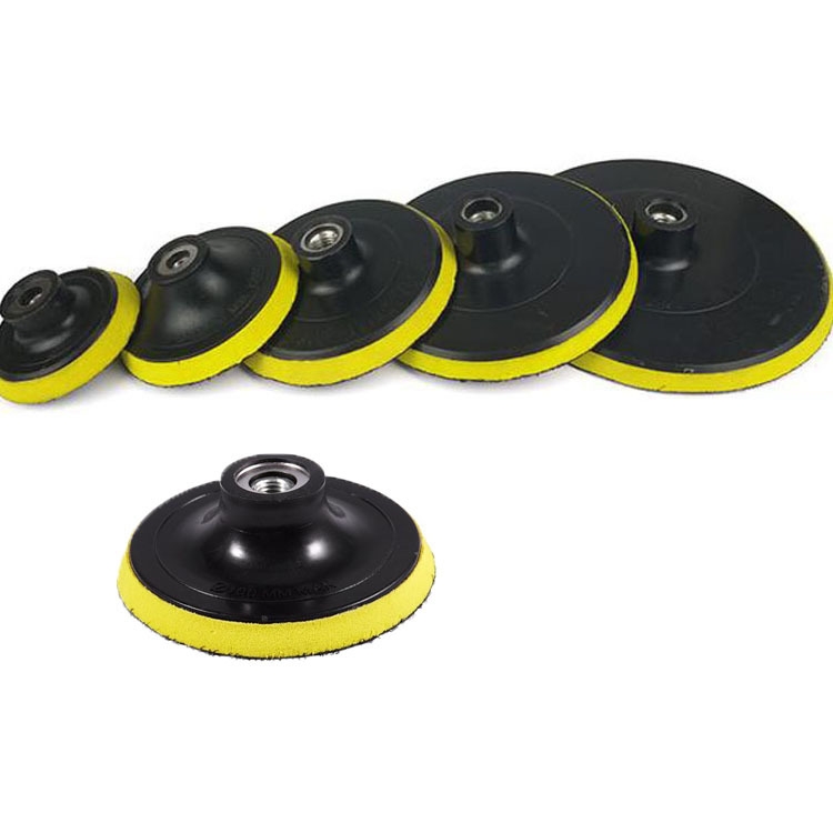 角磨机盘 3/4/5/6/7/9寸自粘砂纸粘盘打磨盘海绵抛光电钻连接杆粘