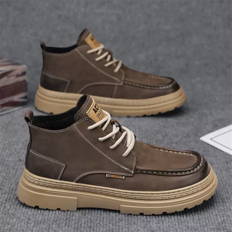 Martens, нескользящая износостойкая обувь для отдыха в английском стиле, высокие сапоги на платформе, осень
