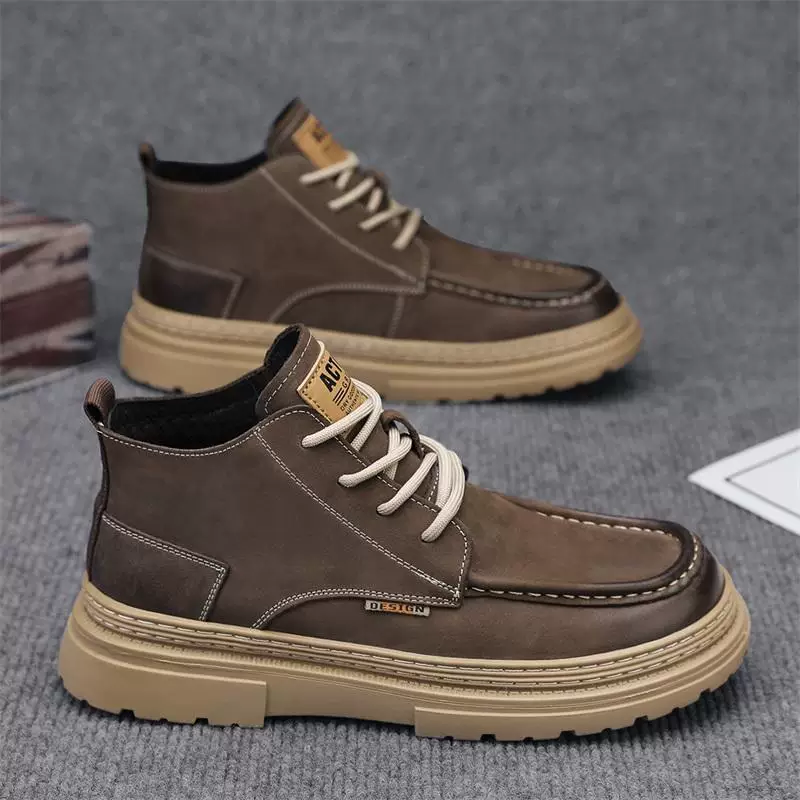 Martens, нескользящая износостойкая обувь для отдыха в английском стиле, высокие сапоги на платформе, осень
