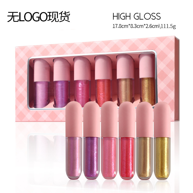 No logo six set lip gloss Moisturizing l...