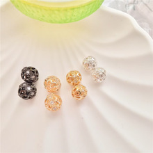 6/8/10mm��ʯ14k�~僽�ɫ�U�ո��鴮��ɢ�����ˮ���ִ�diy