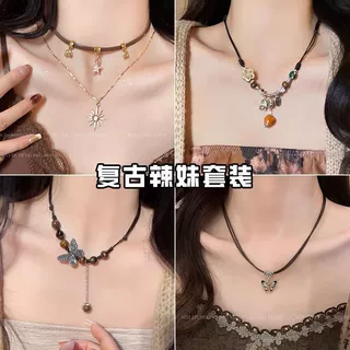 醉梦中式项链复古国风女新串珠陶瓷编织绳颈链禅意古风汉服锁骨