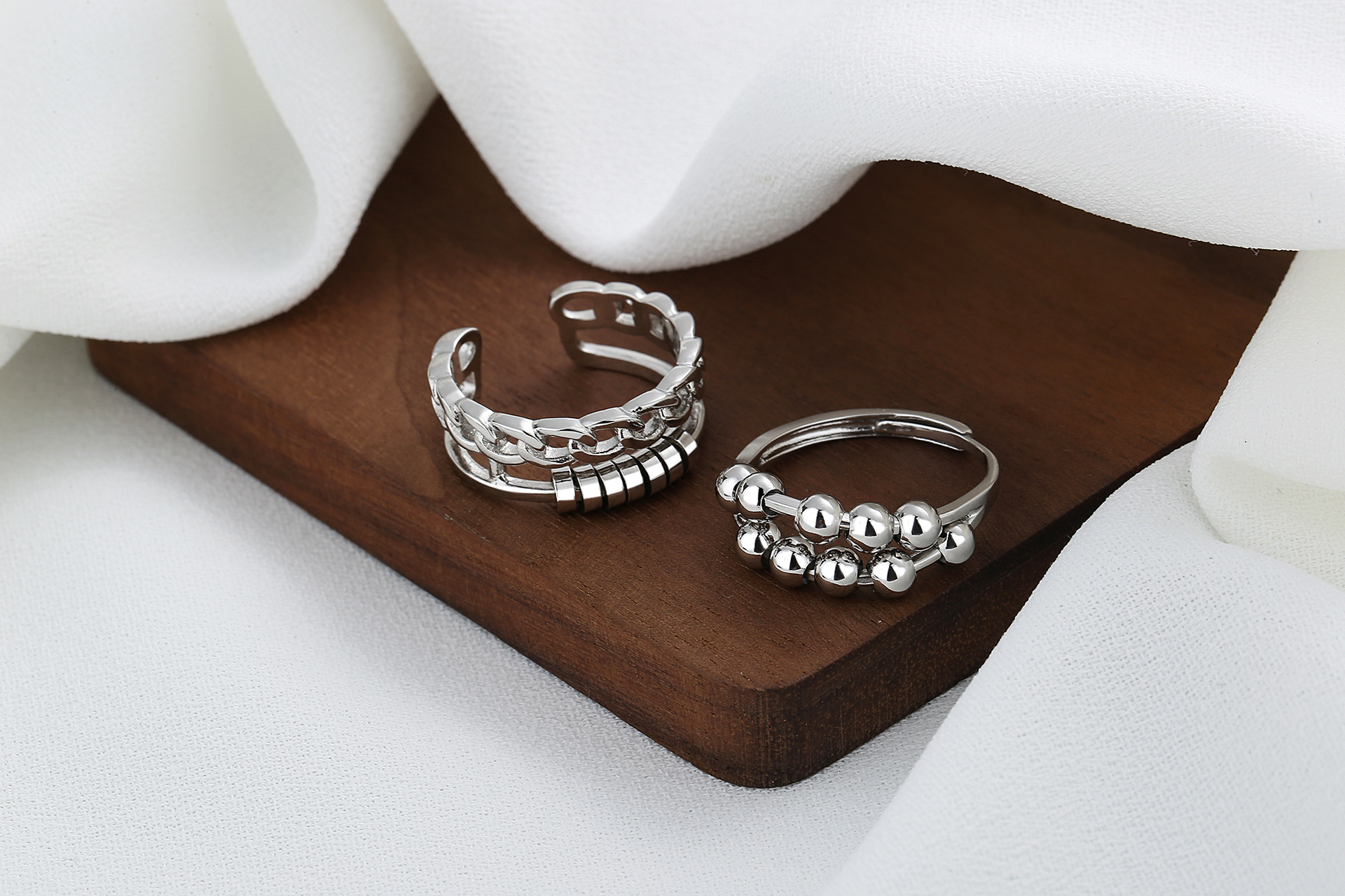 Fashion Geometric Solid Color Copper Rings 1 Piece