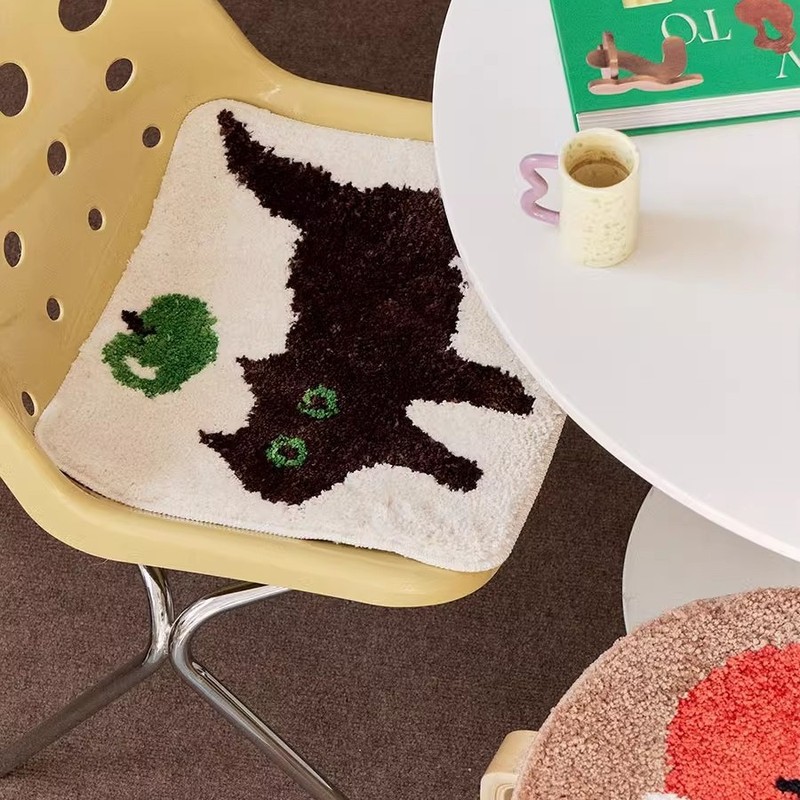 シートクッション厚い植毛クッションアメリカンタフテッドソファクーラークルスター模造カシミヤクッション家庭用滑り止め椅子クッション|undefined