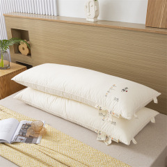 ダブルロング枕 綿100% タイプA ホテル家庭用枕芯 頸椎保護 睡眠補助 1.5m カップル 1.8mロング枕