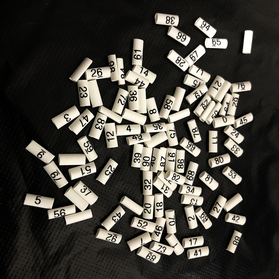 0-99 tubo de número de retracción térmica tubo de número de tubo