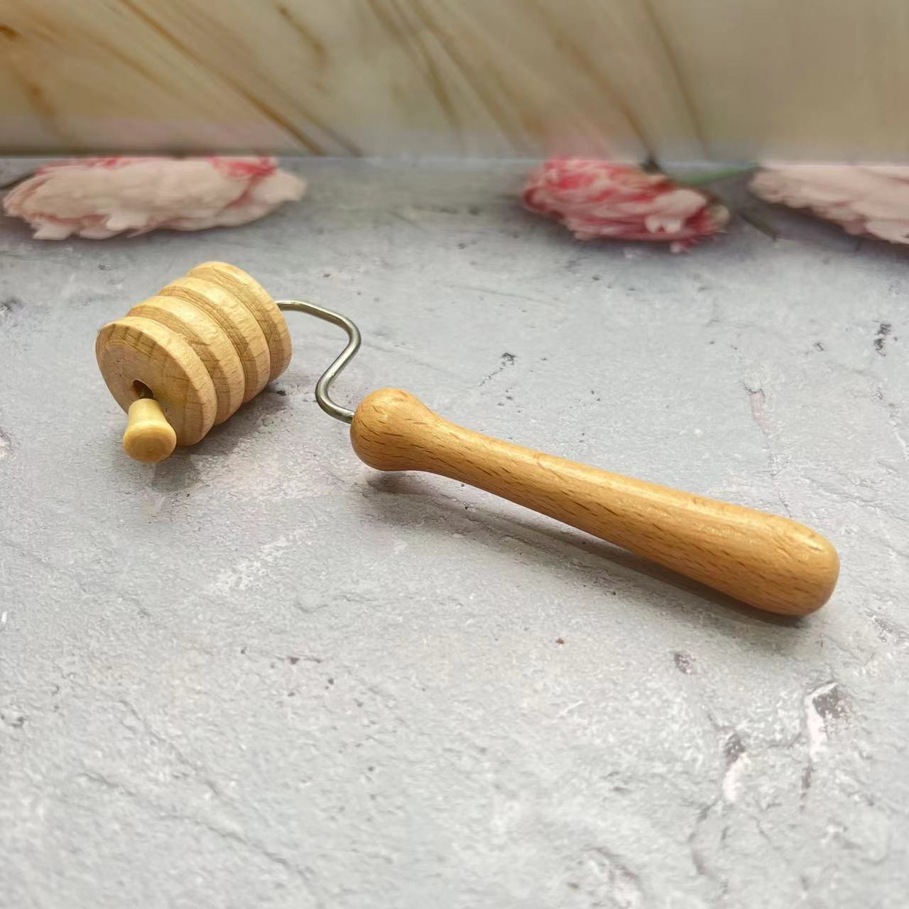 Amazon-Buchholz kleines Massageset Lotus, handgefertigte Massagezubehöre aus Lotusholz, massives Lotusholz, handgeschnitztes Set