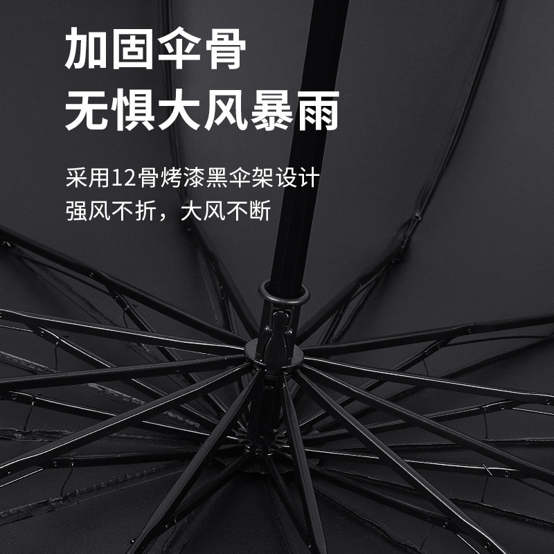 批发手动折叠雨伞加固加厚结实耐用耐磨防暴雨大号高端商务三人伞|undefined