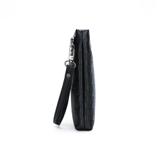 Men's Handbag Large Capacity Business Casual Men's Trend Brand Grid Envelope Bag Fashion Clamshell Phone Bag