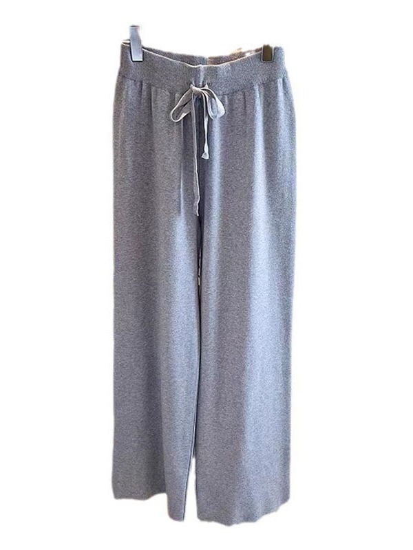 24 invierno Puyuan 2024 otoño y invierno nuevo cintura alta correa pantalones de piernas anchas camiseta de punto suelta