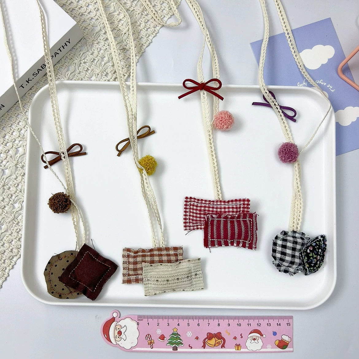 Тканое изделие handmade, ожерелье, аксессуар, хлопок и лен, осень, тренд сезона
