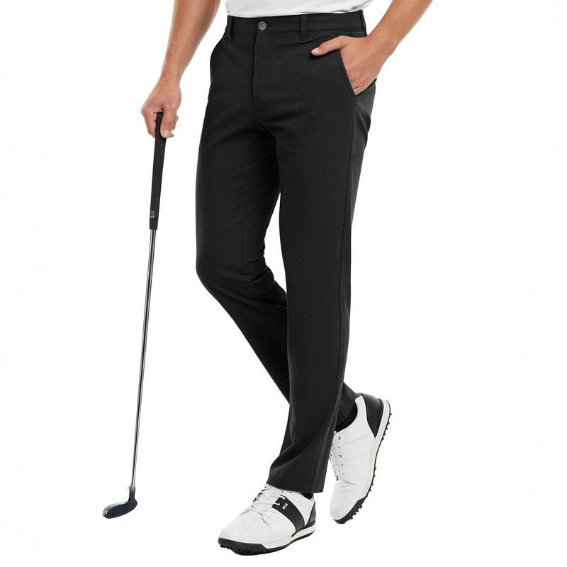 Four Seasons Slim Men's Casual Solid Color Golf Quick-Drying Trousers Stretch Waterproof Casual Business Style