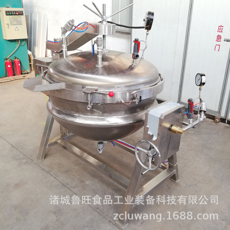 可倾自动控温高温蒸煮锅 红焖驴肉蒸煮锅 鸡爪高温蒸煮锅