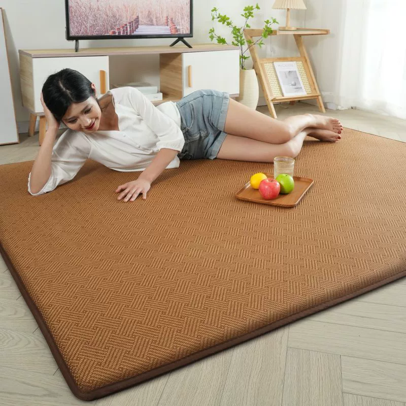 Коврик из ротанга в японском стиле, утолщенный охлаждающий коврик, ковер для гостиной, балкон, прикроватный коврик татами, коврик для скалолазания, напольный коврик