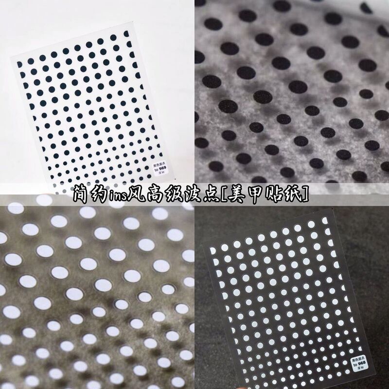 New Simple Ins Classy Black and White Polka Dot Thin Tough Manicure Stickers Black White Small Dot DIY Adhesive Stickers New Simple Ins Classy Black and White Polka Dot Thin Tough Manicure Stickers Black White Small Dot DIY Adhesive Stickers