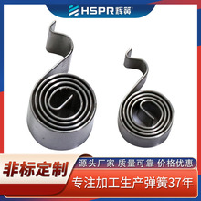 不锈钢扁线涡卷弹簧卷耳板簧仪器发动机配件自动回位卷簧定制厂家