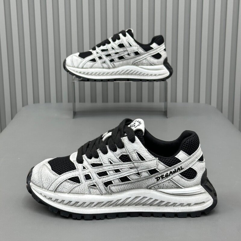 2026 New Thick-Soled Casual Shoes for Men, Mesh Breathable, Retro, Comfortable, Lace-Up, Lightweight, Versatile, Everyday Sports Sneakers 2026 New Thick-Soled Casual Shoes for Men, Mesh Breathable, Retro, Comfortable, Lace-Up, Lightweight, Versatile, Everyday Sports Sneakers