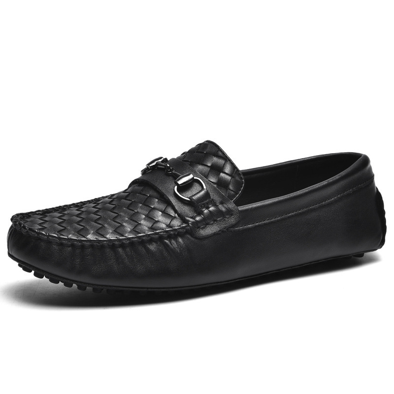 Zapatos de guisantes de cuero primavera y verano nuevos zapatos de conducción de piel de vaca zapatos de hombre de moda británica con flecos zapatos de cuero casuales