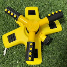 360度自动旋转洒水喷头苗圃灌溉三叉洒水串联式洒水器浇花器