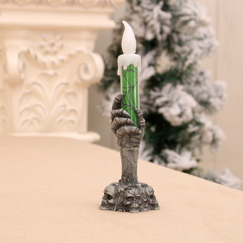 Vela luminosa de Halloween horror props atmósfera lugar escena diseño props regalo de Halloween