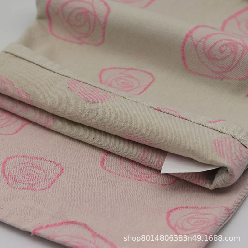 Factory wholesale primary color pink rose White surface jacquard washed denim fabric clothing fabric bags shoes