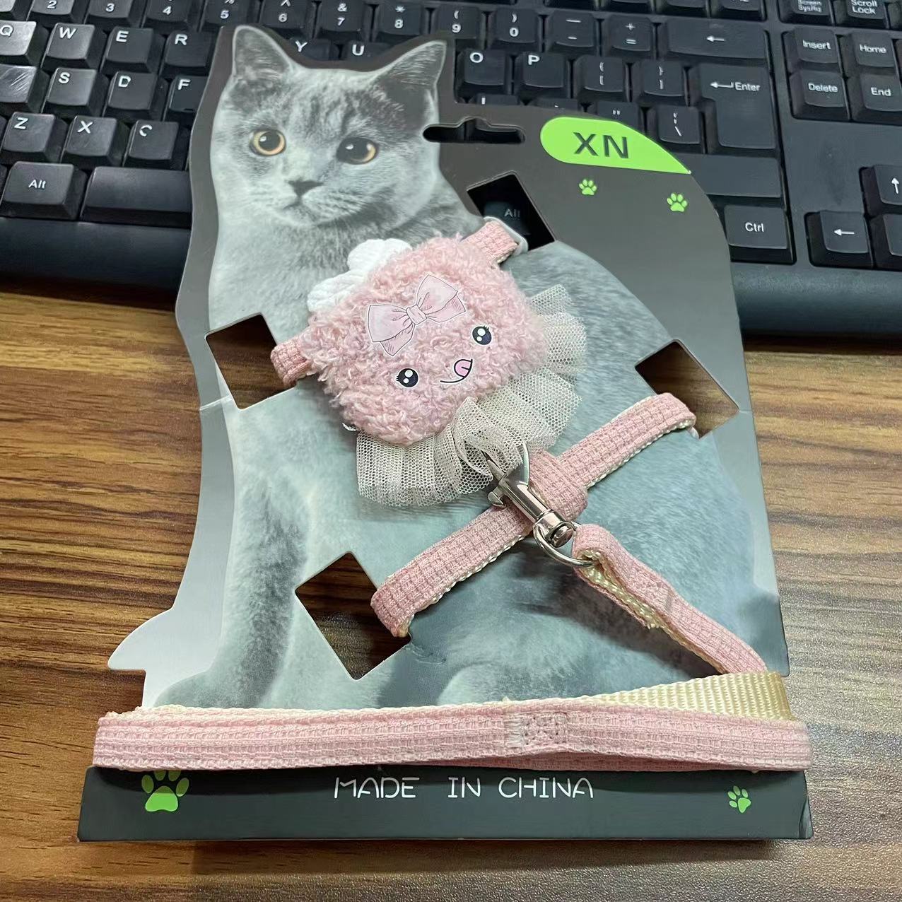 Huisdiervest Anti-ontsnapping Kattenlooptouw Borsttuig Buiten Speciale Kittenriem_voghion.com