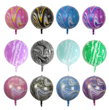 22寸4D玛瑙铝膜气球铝箔黑金婚礼情人节派对生日聚会装饰跨境批发
