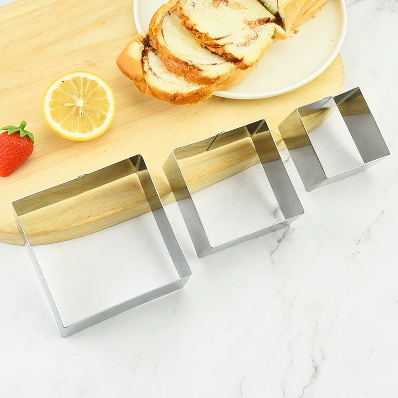 Из нержавеющей стали муссное кольцо для выпечки торта плесень Печенье плесень Ци Фэн торт плесень креативный квадратный мусс круг