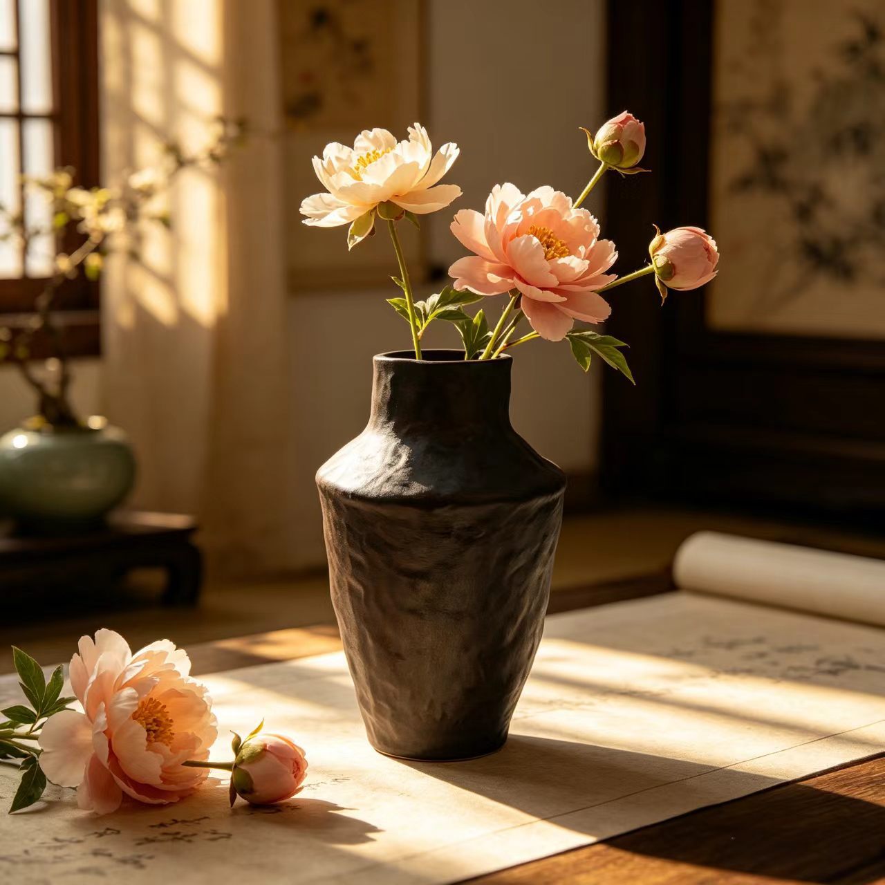 Jingdezhen Jiaxifeng vintage vasijas de cerámica estilo nuevo estilo chino Residence Hotel sala de estar sala de té decoración de estilo medieval floral