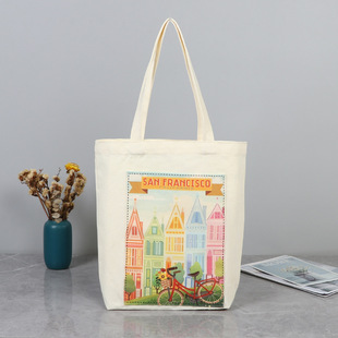 Factory Direct portable canvas bag fashion fashion creative advertising canvas bag shoulder crossbody shopping cotton bag